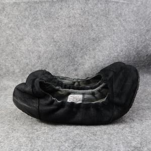Eddie Bauer Shoes Womens 10 Ballet Flats Stretch Slip On Leather Black Casual